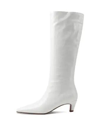 Big Size 34-43 Women's Shoes 2024 Autumn Winter Elastic boots Nubuck Flock Chelsea boots Tip Knee High Knight Long Boots