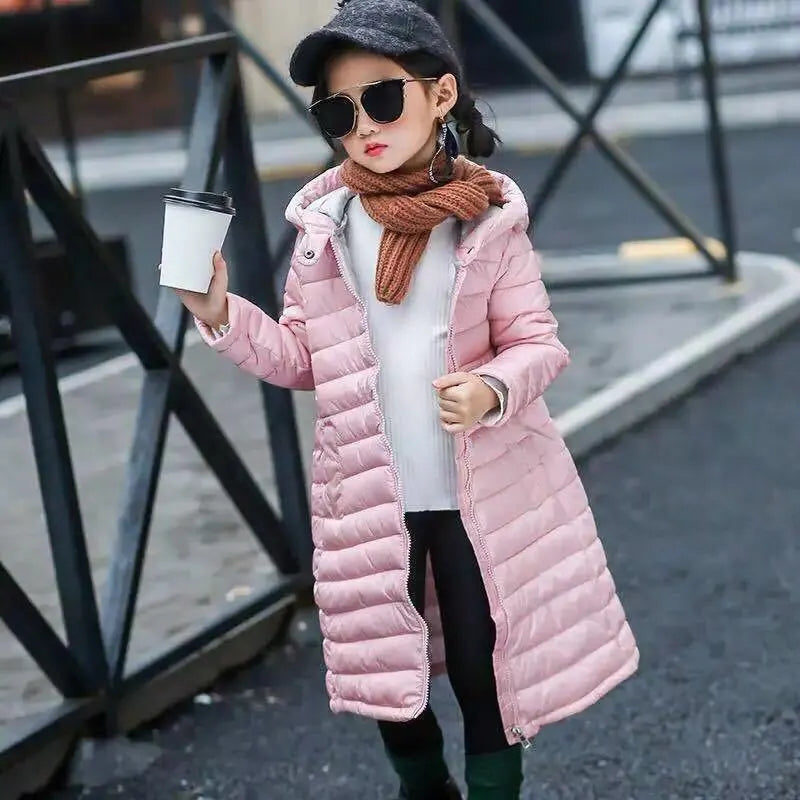 Autumn Winter Outerwear Jacket For Boys Girls Clothes Cotton-Padded Hooded Kids Coat Children Clothing Parkas Soft Thin Overall