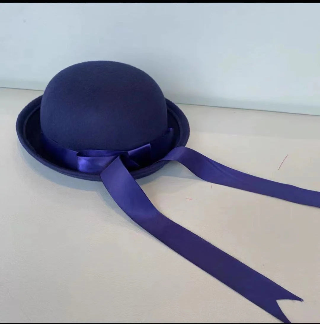 Autumn Winter Baby Girl Knitted Dress Japanese Navy Collar College Style Pleated Dress Kids Dresses for Girls Dress for Girls hat