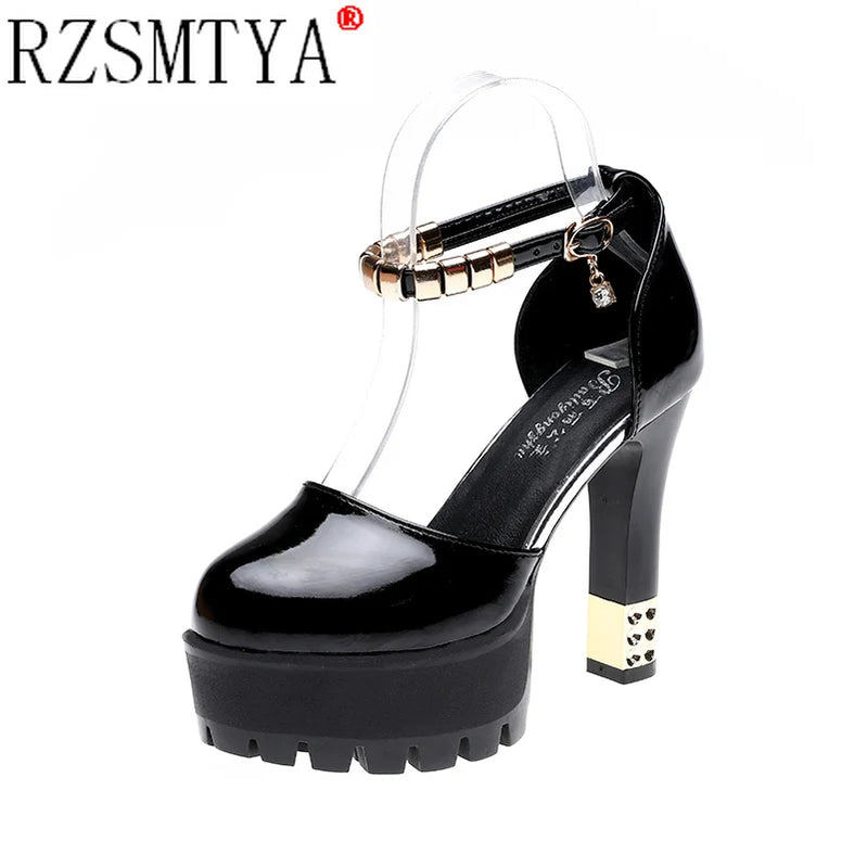 Women Pumps Spring Summer Rhinestone High Heels Shoes Platform Thick Cheongsam High Heels Bottom Office