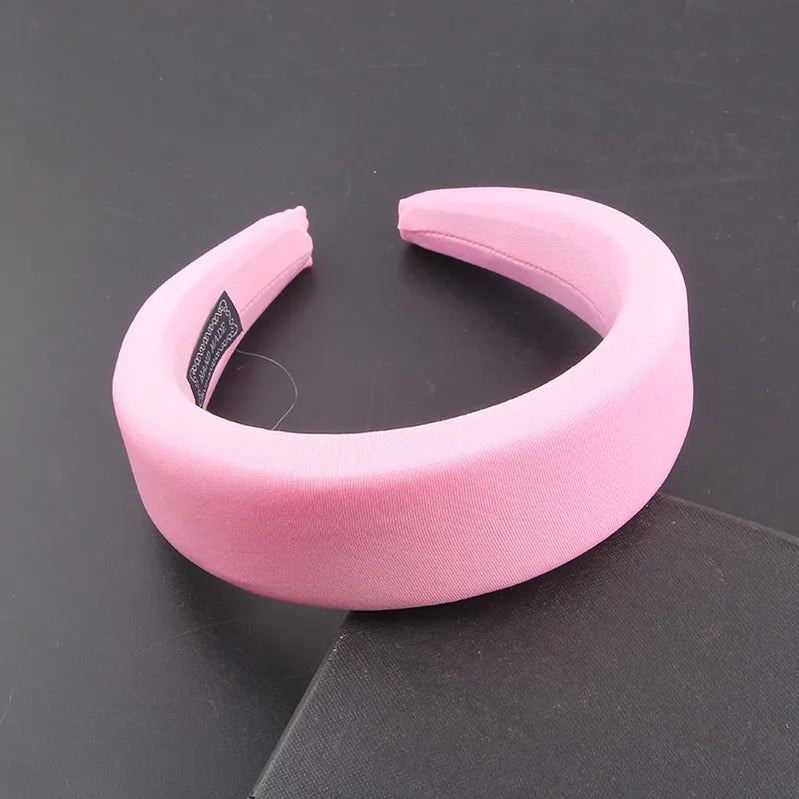 Sponge Headbands for Women Solid Color Tiara Baroque Headband Bridal accessories Daily Headband 8