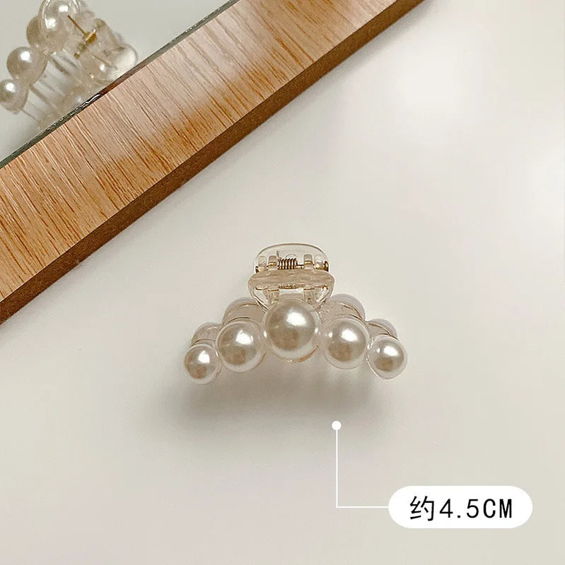 Kshmir New style exaggerated large beads acrylic hair clip large make-up hair styling hairpin female hair pearl hair accessories 3