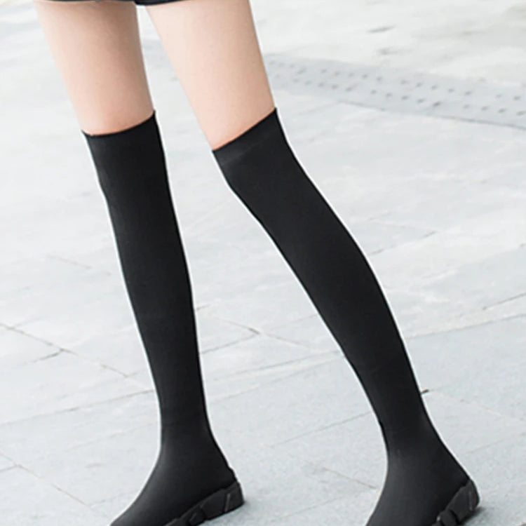 Women Boots Long Tube Socks Shoes Female Fashion Sexy Shoes for Women Over the Knee Boots For Women Sneakers