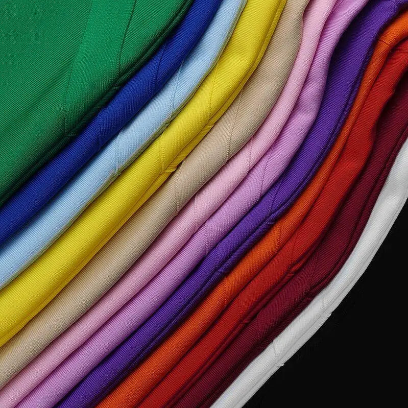 Pink Green Red Bodycon Knee Length Rayon Bandage Dress Evening Party Dress Vestidos