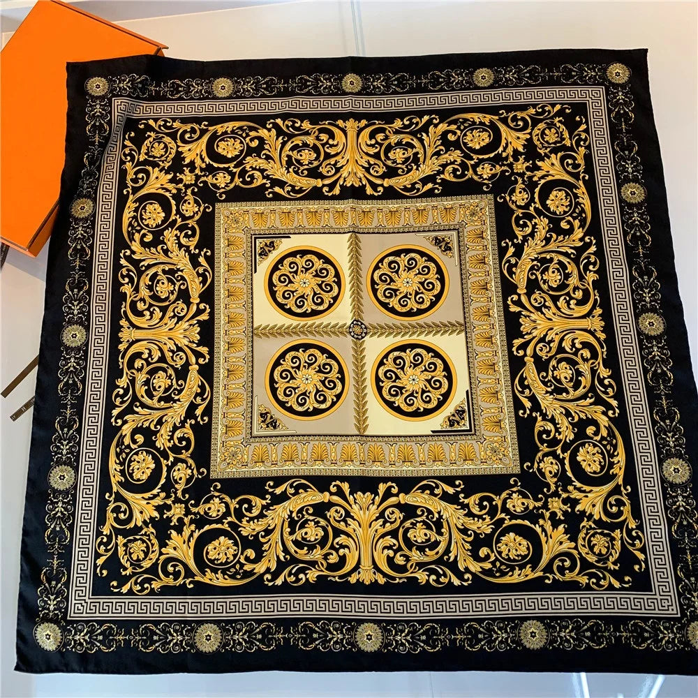 [SLKSCF] 88X88CM Large square silk georgette satin scarves mulberrysilk scarf women's square scarfs capes FREE SHIPPING