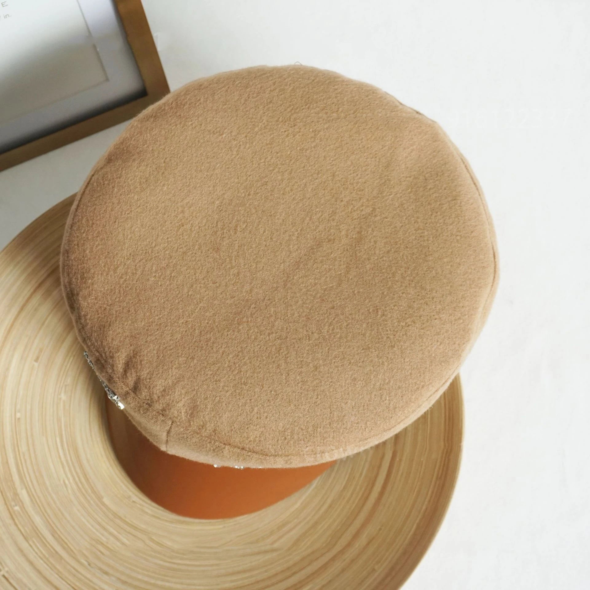 Women Hats Crystal baker boy hat Wool Newsboy Caps Female Flat Militray Caps Visor S-XL