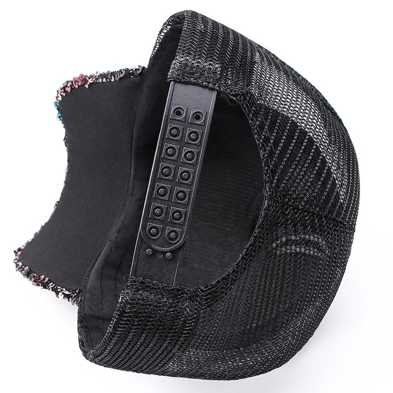 New Shiny sequined Unisex Cotton Dad hat Baseball Caps Custom Graffiti Snapback Fashion Sports Hats For Men Women hip hop Cap