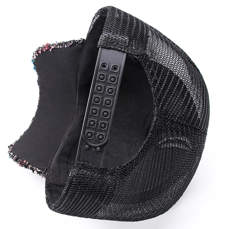 New Shiny sequined Unisex Cotton Dad hat Baseball Caps Custom Graffiti Snapback Fashion Sports Hats For Men Women hip hop Cap