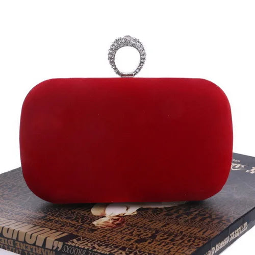 Clutch evening bags Crown rhinestones evening bags purse shoulder bag for wedding Diamonds Lady Purse Mini Evening Bags YM1033red