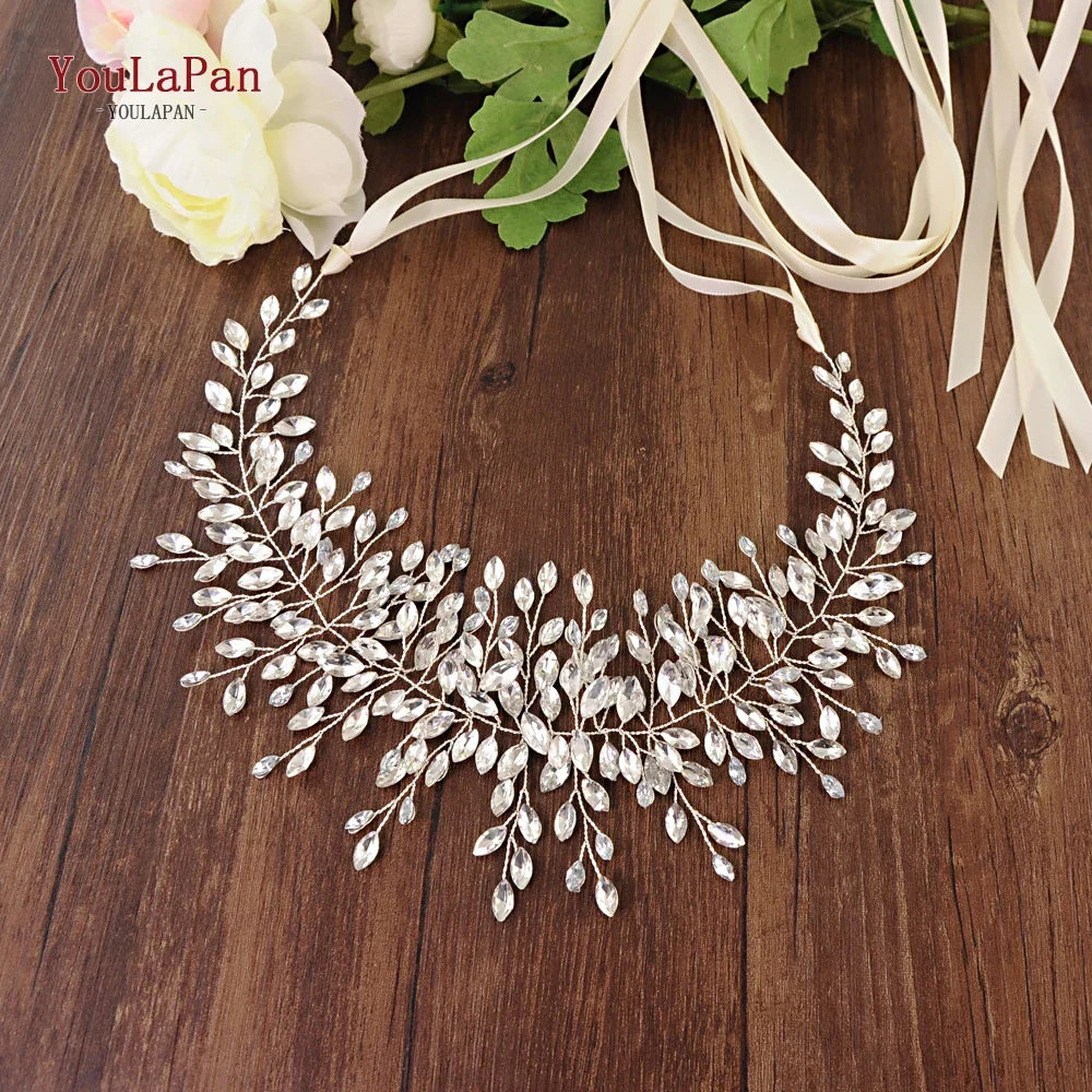 TOPQUEEN High Quanlity Bridal Belts Silver Diamond Belt Bridal Sashes Belt Luxury Rhinestone Belt Wedding Dress Sash Belt SH237 Ivory ribbon