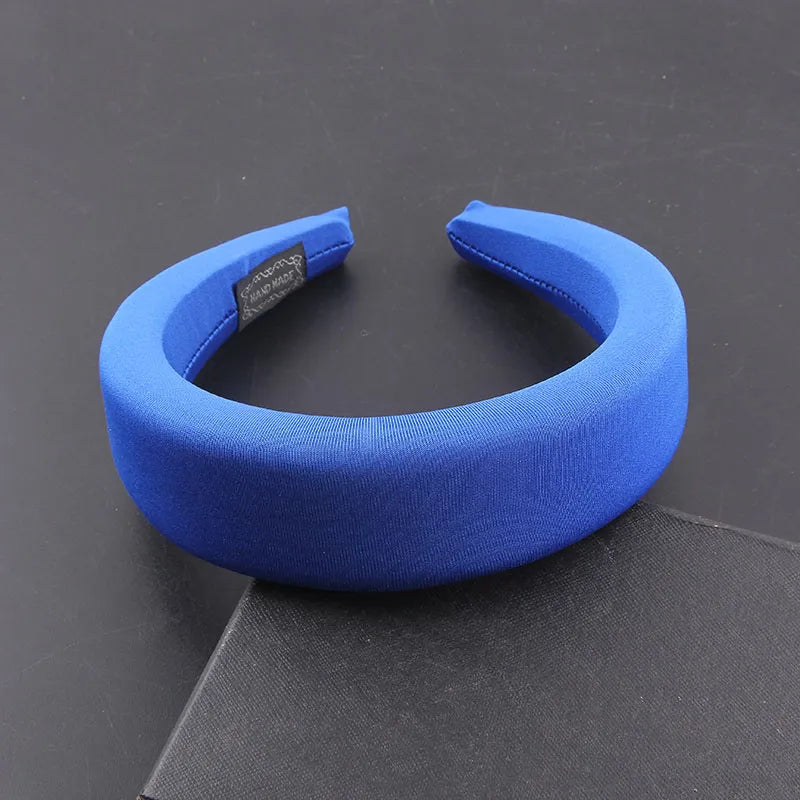 Sponge Headbands for Women Solid Color Tiara Baroque Headband Bridal accessories Daily Headband 4