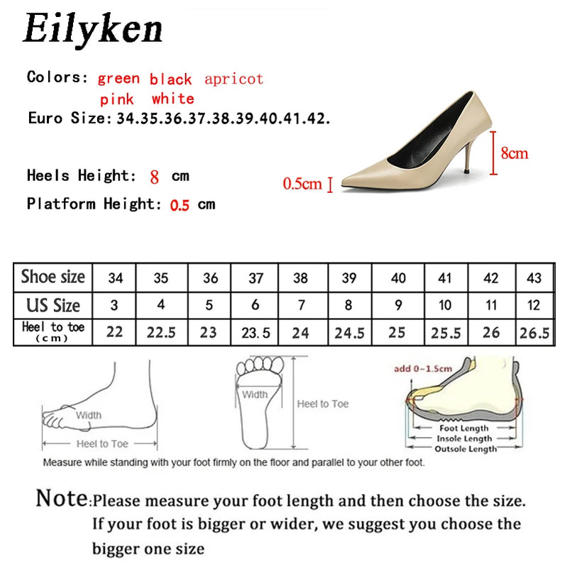 Eiyken SexyGreen Thin High Heels Pumps Women Pointed Toe Slip On Shoes Elegant Prom Wedding Stripper Ladies Sandals