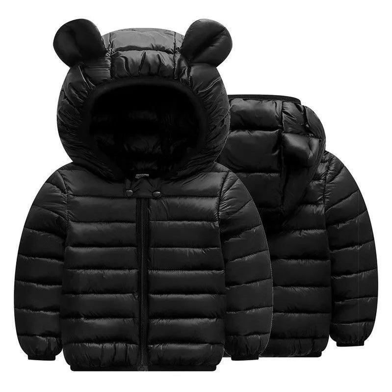 Baby Girls Jacket Spring Autumn Winter Jacket For Girls Coat Kids Warm Hooded Outerwear Children Clothes Infant Girls Coat black