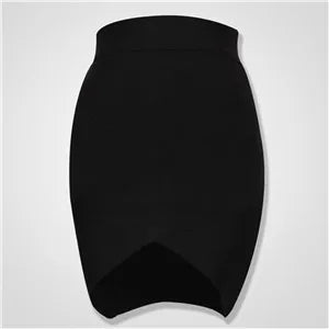 Ladies Rayon Black Thick Rayon Pencil Bandage Skirt Cute Mini Skirt