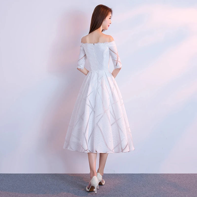 CELEBRITY DRESSES SHORT WOMEN WHITE COLOR MIDI SPECIAL OCCASION PARTY PROM GOWN SERENE HILL