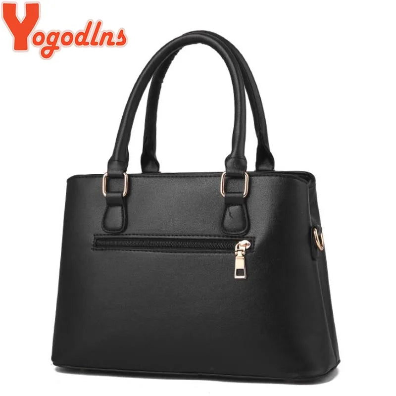 Yogodlns Womens PU Kulit Tangan Kulit Desainer Tas Bahu Lembut Untuk Wanita Tas Messenger Tas Crossbody Tas Tangan Teratas Bolsa