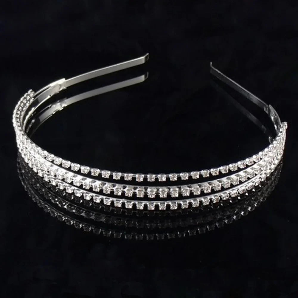 AINAMEISI Fashion Bridal Hair Accessories For Women Hairbands Pearl Crystal Rhinestone Wedding Crown Tiara Wedding Hair Jewelry 5