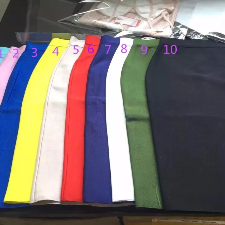 Wholesale Women Summer Fashion Sexy Black Blue Orange Red Beige Bandage Skirt 2022 Designer A Line Pencil Skirt Faldas 60cm