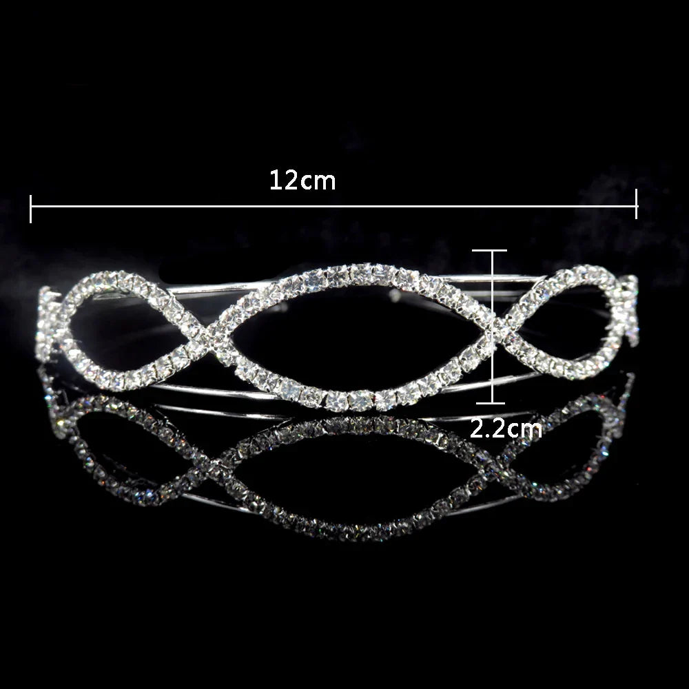 AINAMEISI Fashion Bridal Hair Accessories For Women Hairbands Pearl Crystal Rhinestone Wedding Crown Tiara Wedding Hair Jewelry