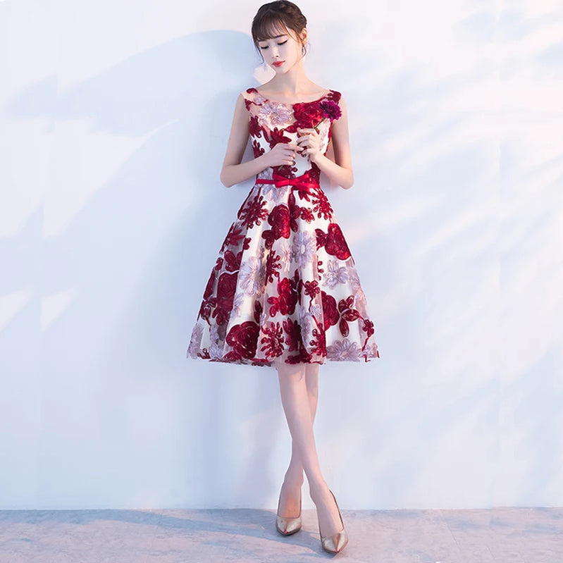 Prom dress short desgin girls' elegant party fashion plus size