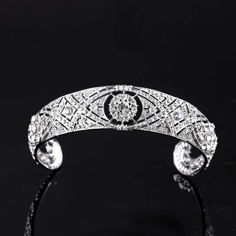 Royal Rhinestone Crystal Wedding Tiara Hair Jewelry Queen Crown Headband Bridal Hair Accessories Princess Hair Bands