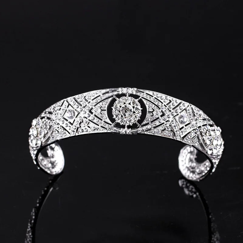 Royal Rhinestone Crystal Wedding Tiara Hair Jewelry Queen Crown Headband Bridal Hair Accessories Princess Hair Bands