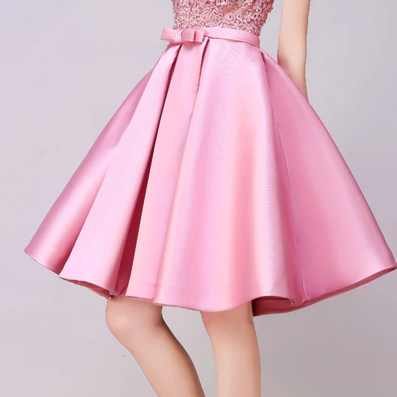 ROBE DE SOIREE SHORT COCKTAIL DRESSES PARTY PLUS SIZE WOMEN LACE GOWN BACKLESS A LINE VESTIDOS ELEGANT