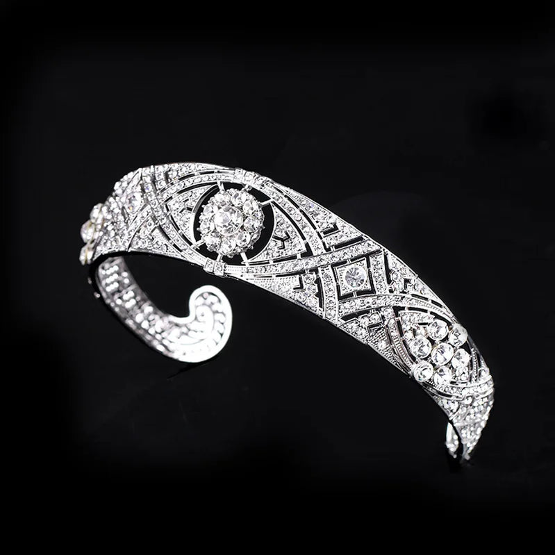 Royal Rhinestone Crystal Wedding Tiara Hair Jewelry Queen Crown Headband Bridal Hair Accessories Princess Hair Bands