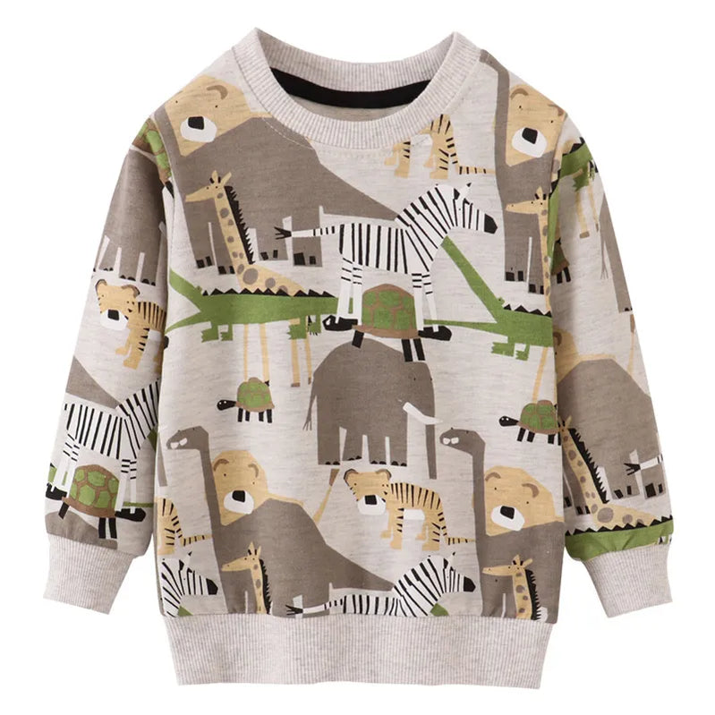 Apples Print Girls Sweatshirts Hot Selling Children's Clothes Long Sleeve Autumn Shirts T9115 animals