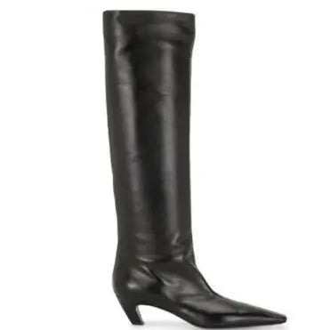 Big Size 34-43 Women's Shoes 2024 Autumn Winter Elastic boots Nubuck Flock Chelsea boots Tip Knee High Knight Long Boots