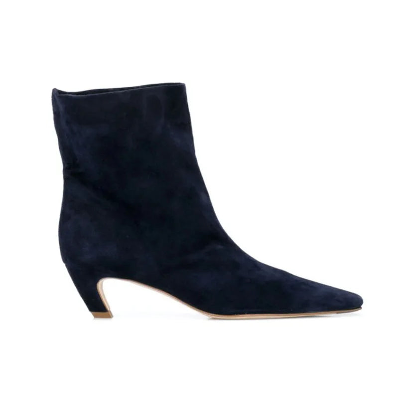 Big Size 34-43 Women's Shoes 2024 Autumn Winter Elastic boots Nubuck Flock Chelsea boots Tip Knee High Knight Long Boots RM5319 blue