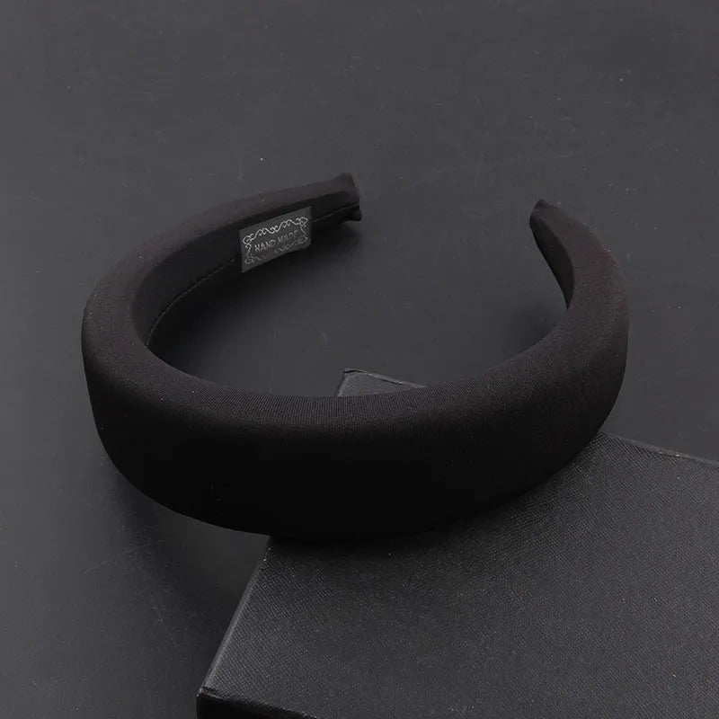 Sponge Headbands for Women Solid Color Tiara Baroque Headband Bridal accessories Daily Headband 10