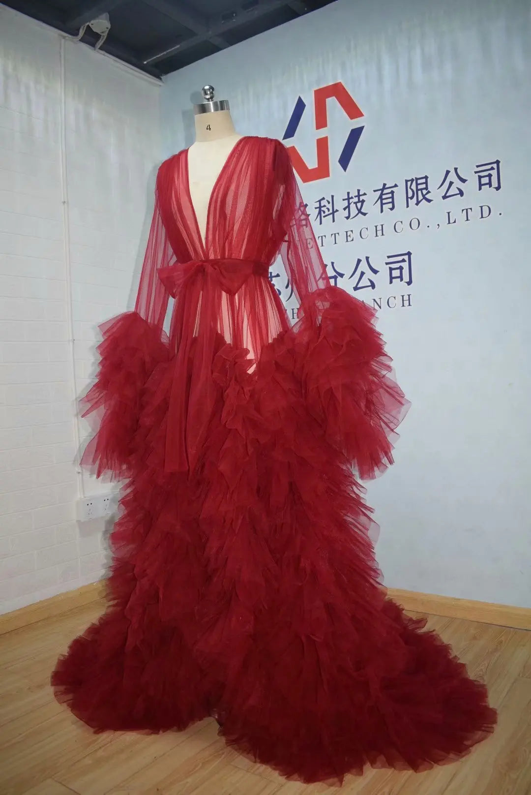 Maternity Robes Wedding Shawl Pregnant Women Sexy Tulle Bathrobe Dresses Photo Shoot Party Fluffy Baby Shower Gowns