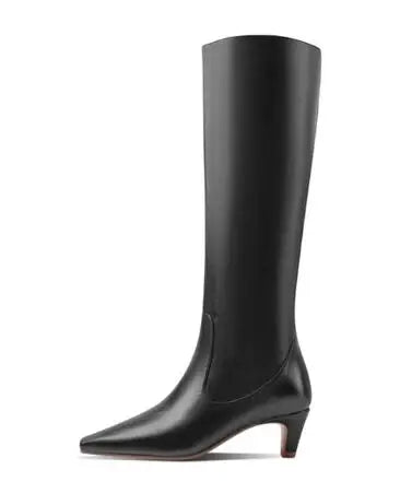 Big Size 34-43 Women's Shoes 2024 Autumn Winter Elastic boots Nubuck Flock Chelsea boots Tip Knee High Knight Long Boots