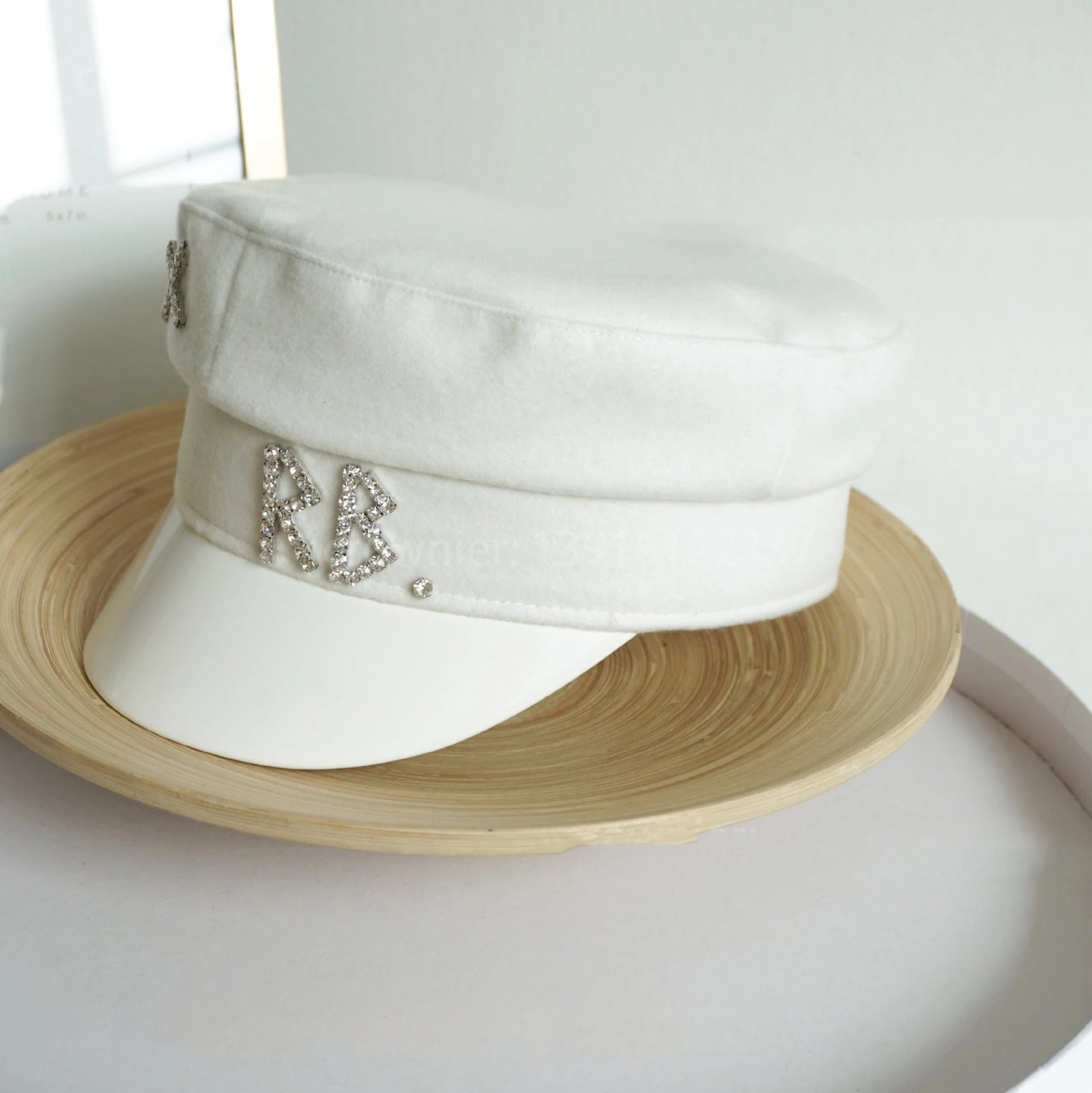Women Hats Crystal baker boy hat Wool Newsboy Caps Female Flat Militray Caps Visor S-XL