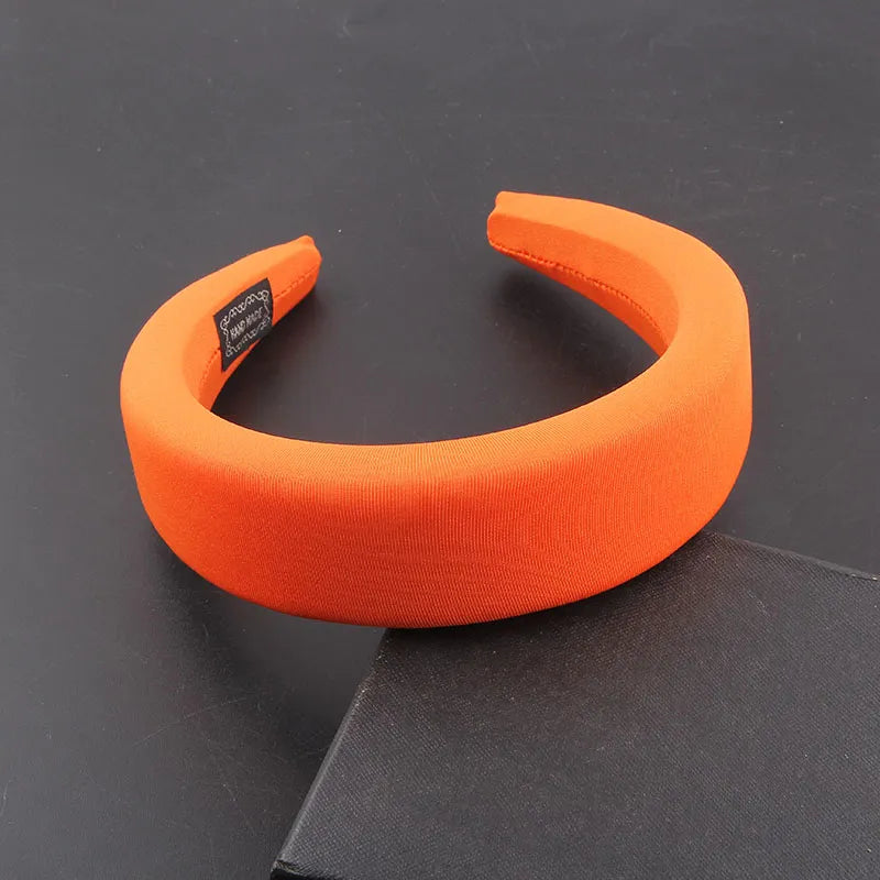 Sponge Headbands for Women Solid Color Tiara Baroque Headband Bridal accessories Daily Headband 1