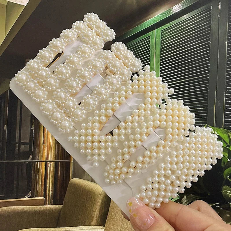 Simulated Pearl Hair Clips For Women Korean Women Hairpins Girl Geometric Hair Barrettes Fashion Hairgrip Hair Accessories Set 34