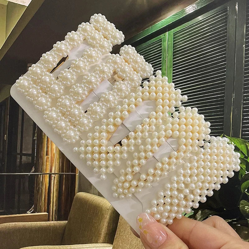Simulated Pearl Hair Clips For Women Korean Women Hairpins Girl Geometric Hair Barrettes Fashion Hairgrip Hair Accessories Set 34