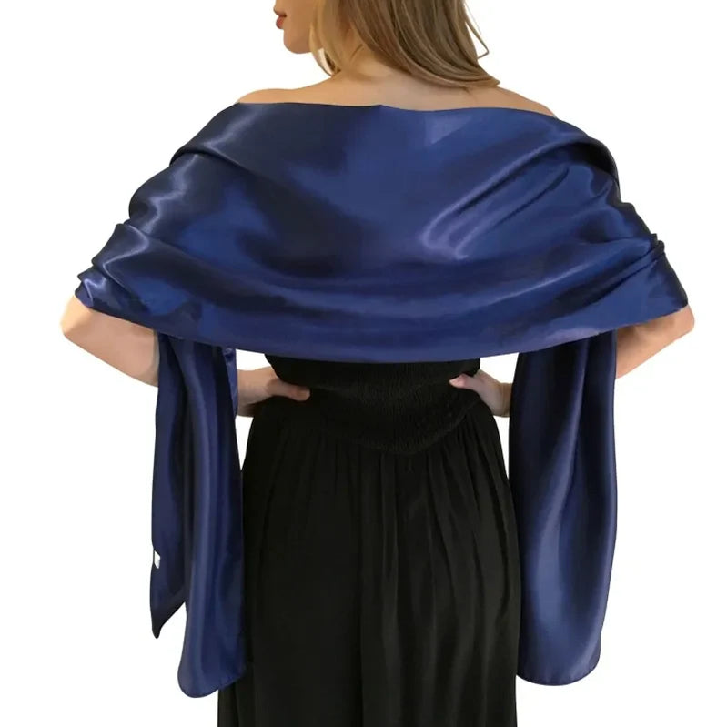 19 Colors Wrap Shaw Long Formal Wedding Party Ladies wrap shawl Elegant Evening Bridal shawl wrap fashion brand scarves navyblue