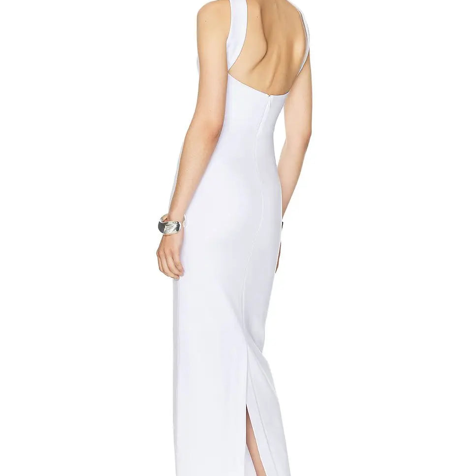 White Red Color Women Sexy Halter Off the Shoulder Bodycon Long Bandage Dress Fashion Celebrate Evening Party Red Carpet Dress