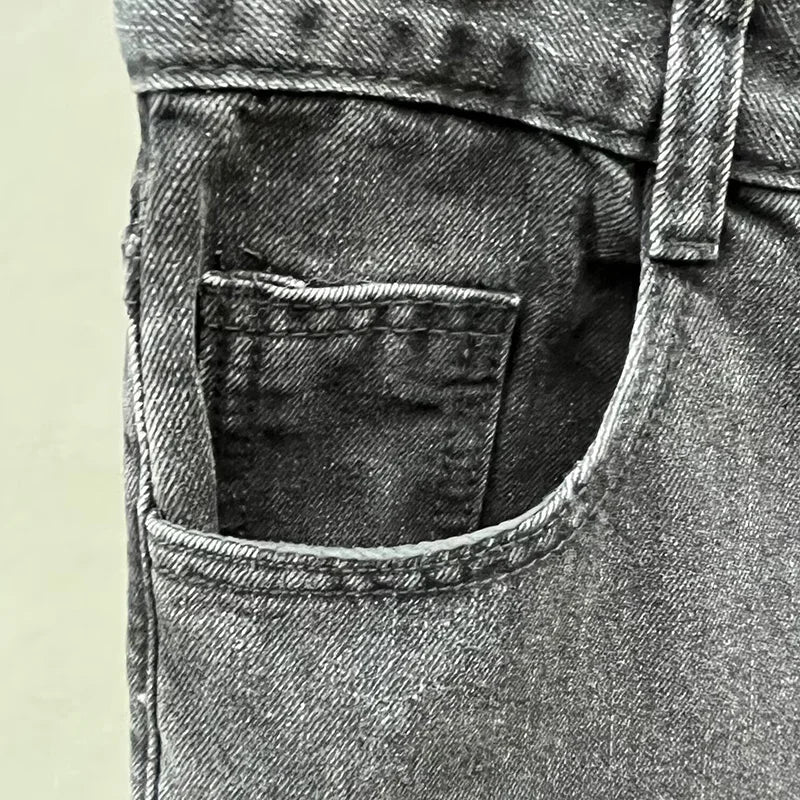 Women's Feather Cuffs Danim Blazer Suit Streetwear Two Piece Set Outfits Lady Suit New Spring Female Pants Set S5469