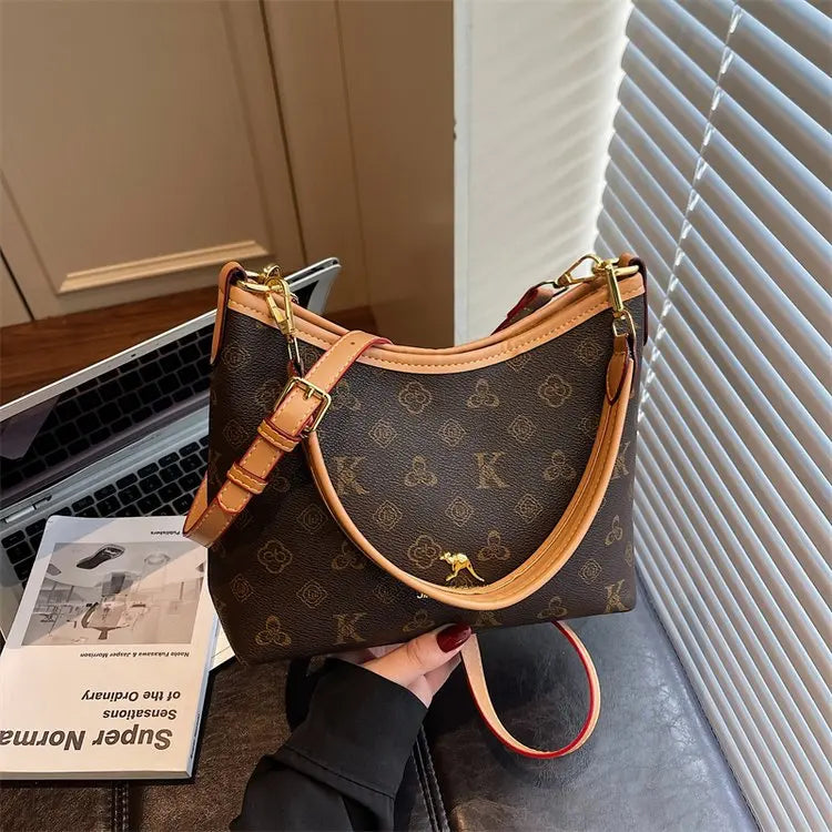 Famous Designer Leather Women's Tote Bag Luxury Brand Fashionable Classic Elegant Commuter Vintage Bag