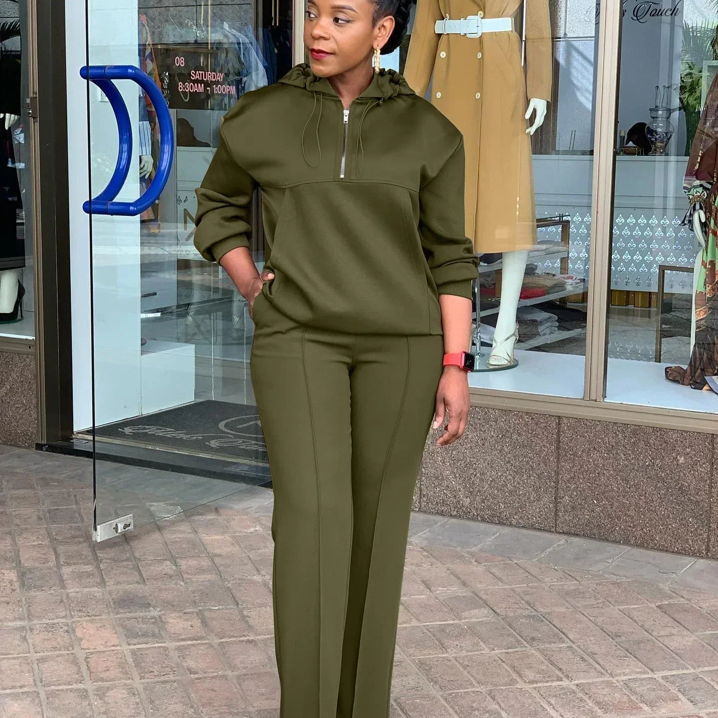 CM.YAYA Long Sleeve Women Set Loose Long Sleeve Hoodies Pant Suits 2024 Spring 2 Two Piece Sets Sporty Tracksuits Street Outfits