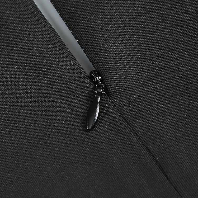 VC Black Maxi Dresses Women Sexy Deep V Neck Long Sleeves Gowns Runway Party Wear 2024 Spring New Fashion