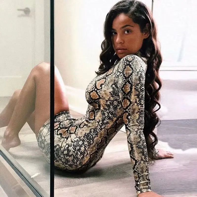 Women's Sexy Snake Pattern Dress