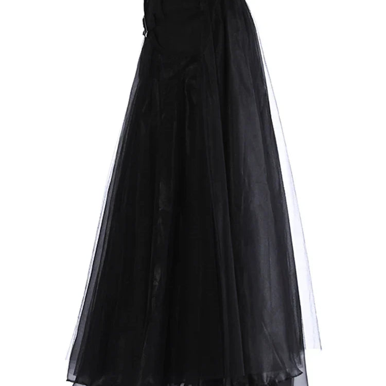 [EAM] High Waist Khaki Buckle Irregular Mesh Long A-line Half-body Skirt Women Fashion Tide New Spring Autumn 1DH0633