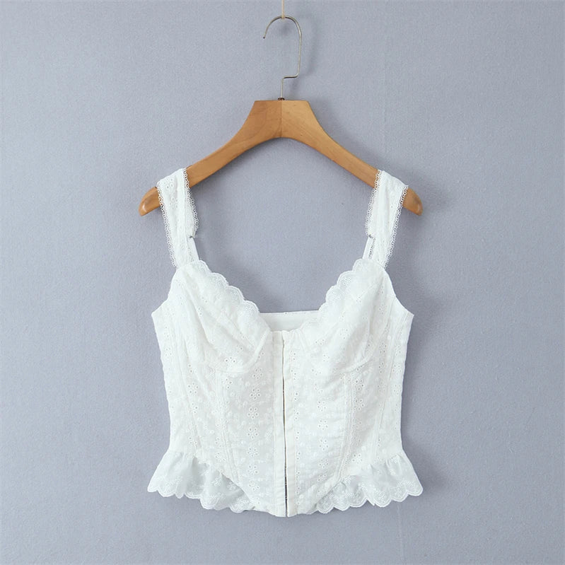 White Lace Skirt Set Women's Dress Summer Spring 2025 Outfits 2 Pcs Matching Set Beach Boho Midi Vestidos Embroidery