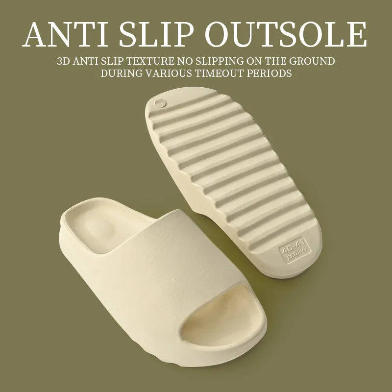 EVA Soft Thick Soled Slippers Women's Summer Fashion Wear Slippers Home Home Sandals Men's Beach Shoes