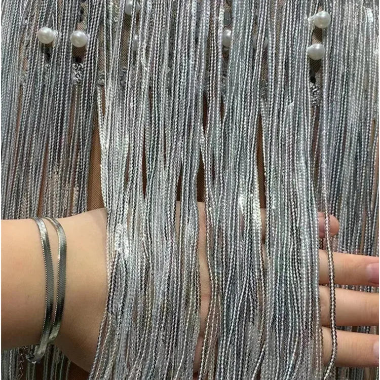 Shinning Rhinestones Peral Beading Sexy Bodycon Mini Dress Women Off the Shoulder Tassel Fashion Celebrate Birthday Party Dress