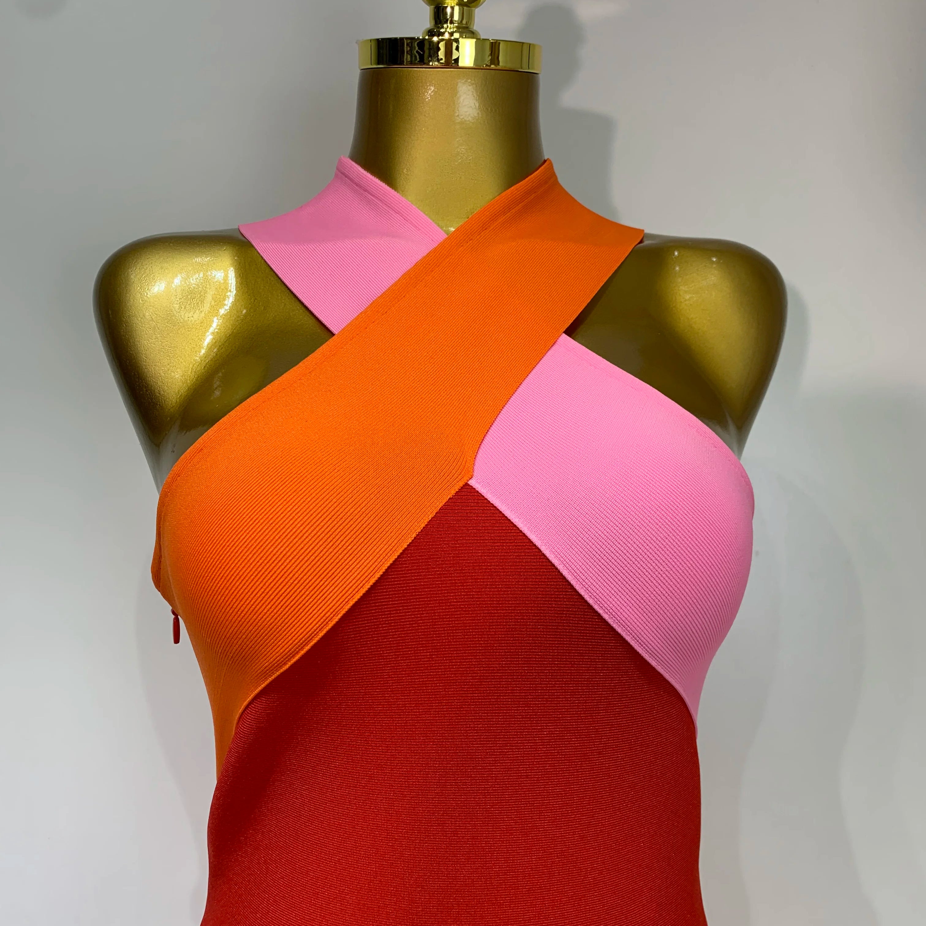 Women Sexy Backless Patchwork Bodycon Bandage Dress 2025 Celebirty Elegant Evening Party Carnival Luxury Birthday Dresses